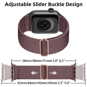 8 Packs Band Compatible with Apple Watch 38 40 41 42 44 45 49mm,Adjustable Nylon Strap for IWatch Series 8/7/6/5/4/3/2/1/SE