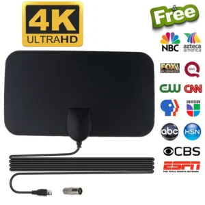 4K smart TV signal receiver, 1080P DVB-T2 high-definition enhancer, RV outdoor vehicle-mounted antenna, indoor