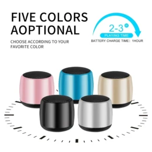 M1 Mini Bluetooth-compatible Small Speaker Portable Intelligent One Drag Two Small Steel Cannon Metal Wireless Sound Subwoofer