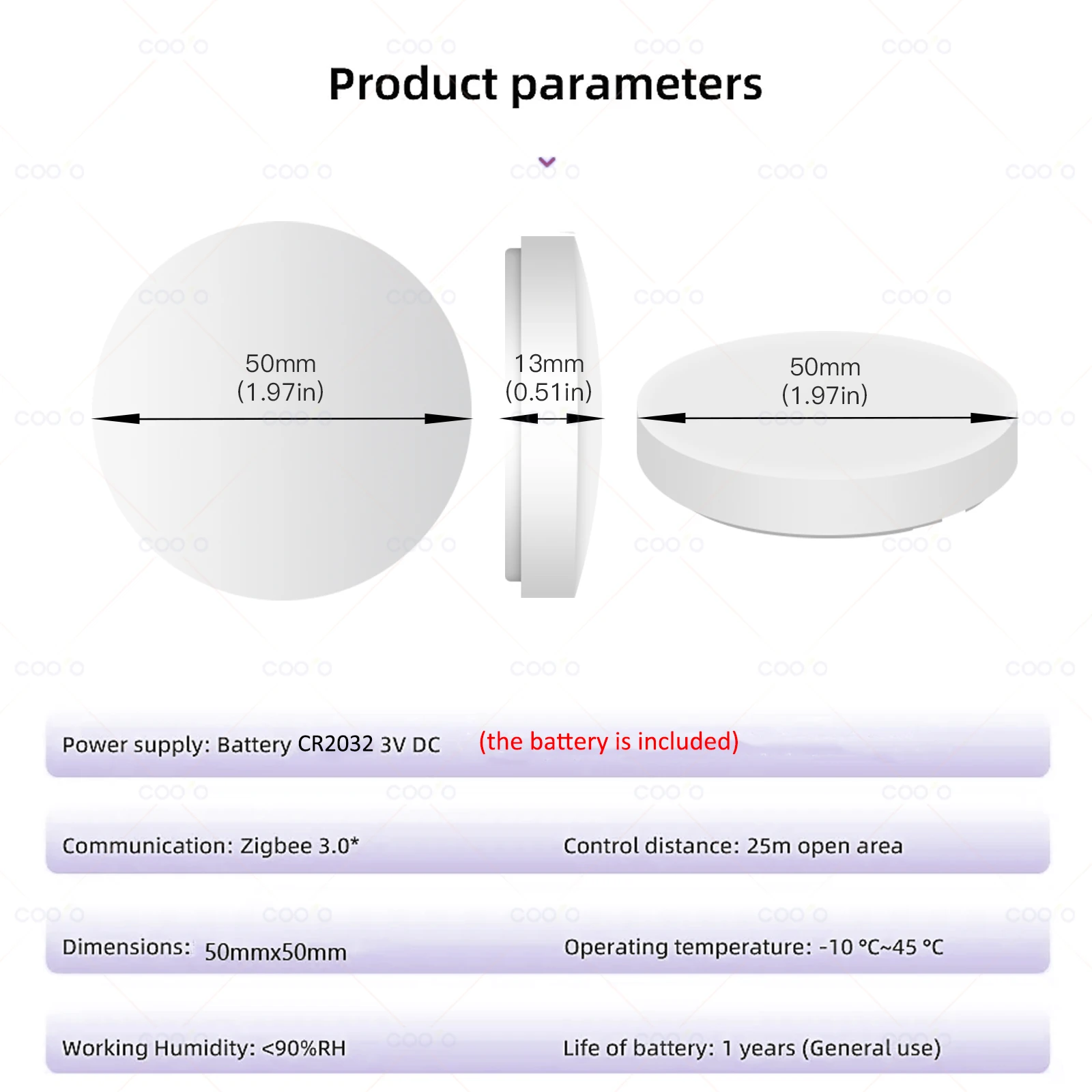Ewelink Zigbee Smart Push Button Wireless Switch Include Battery Remote Control Automation Scenario Switch work with Zigbee2MQTT - Image 2
