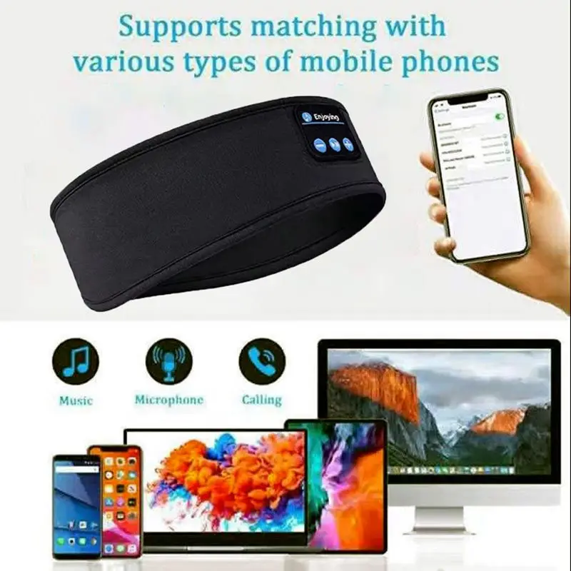 New bluetooth sleep headset wireless headphones music eye mask sleep sports headband outdoor running yoga headband - Image 2