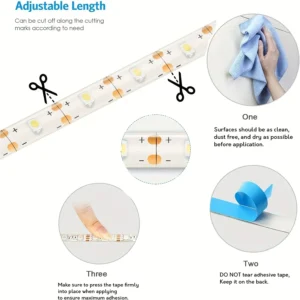 5V LED Under Cabinet Light USB Smart Dimmer Gesture Sensor Switch Control for Cabinet Closet Kitchen Wardrobe Counter Bedroom