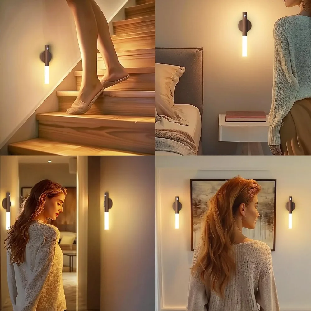 LED Night Light USB Charging Intelligent Human Induction For Bedside Cabinet Home Wardrobe Lighting Motion Sensor Light Led Lamp - Image 4