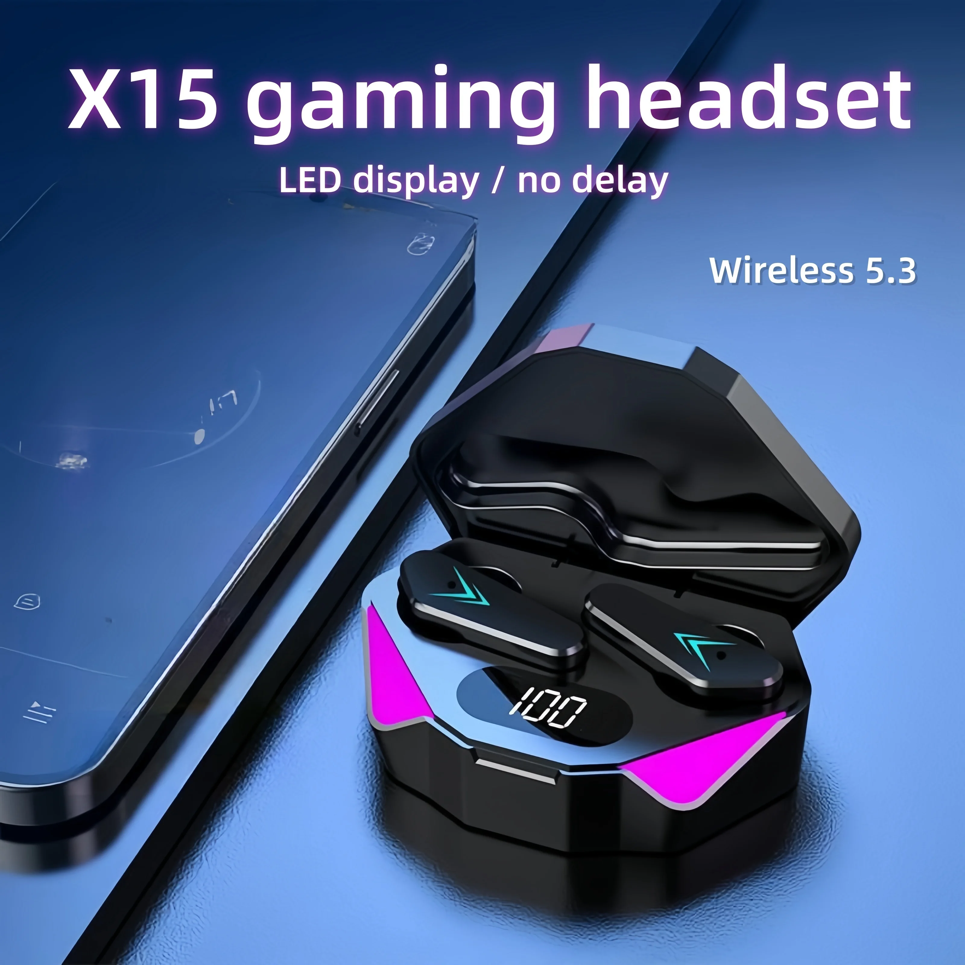 X15 TWS Wireless Bluetooth Headset LED Display Gamer Earbuds with Mic Wireless Headphones Noise Cancelling Bluetooth Earphones - Image 4