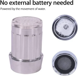 1-4PCS 7-Color Change Automatically LED Faucet Head Glow Water Saving Stream Light Faucet Aerator Tap Nozzle for Kitchen Bath