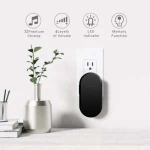 Plug-and-play wireless 1000-foot range doorbell, suitable for home, children's room, office, 120dB, with 32 ringtones, wireless