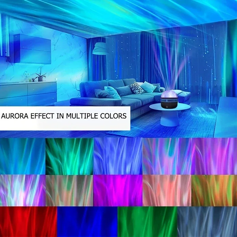 LED Starry Night Sky Projector Aurora USB Remote Control RGB Galaxy Light 7 Modes for Home Bedroom Game Room Party Decoration - Image 3
