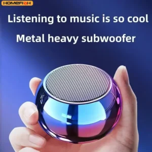 Wireless Bluetooth Speaker Portable Small Steel Gun Metal Heavy Stereo Surround Subwoofer Outdoor Mini Bluetooth Small Speaker