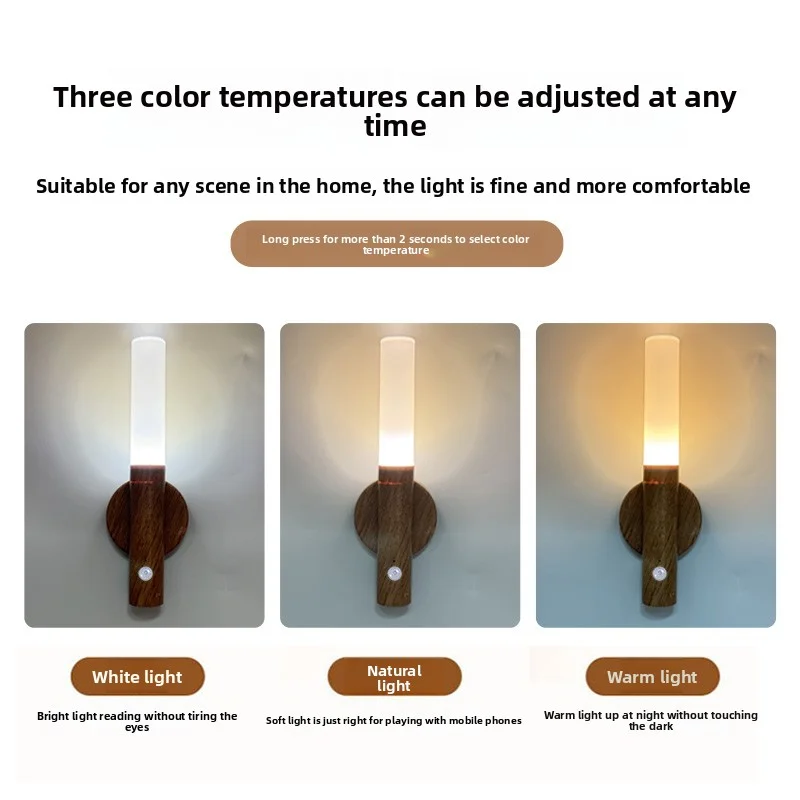 LED Night Light USB Charging Intelligent Human Induction For Bedside Cabinet Home Wardrobe Lighting Motion Sensor Light Led Lamp - Image 2