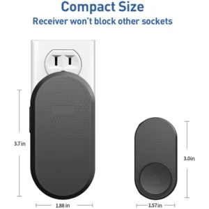 Plug-and-play wireless 1000-foot range doorbell, suitable for home, children's room, office, 120dB, with 32 ringtones, wireless