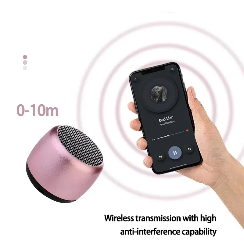 M1 Mini Bluetooth-compatible Small Speaker Portable Intelligent One Drag Two Small Steel Cannon Metal Wireless Sound Subwoofer - Image 5