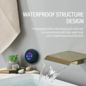 HOMEFISH 2025 New bathroom waterproof wireless LED suction Cup Mini Bluetooth speaker Portable outdoor sports stereo speakers