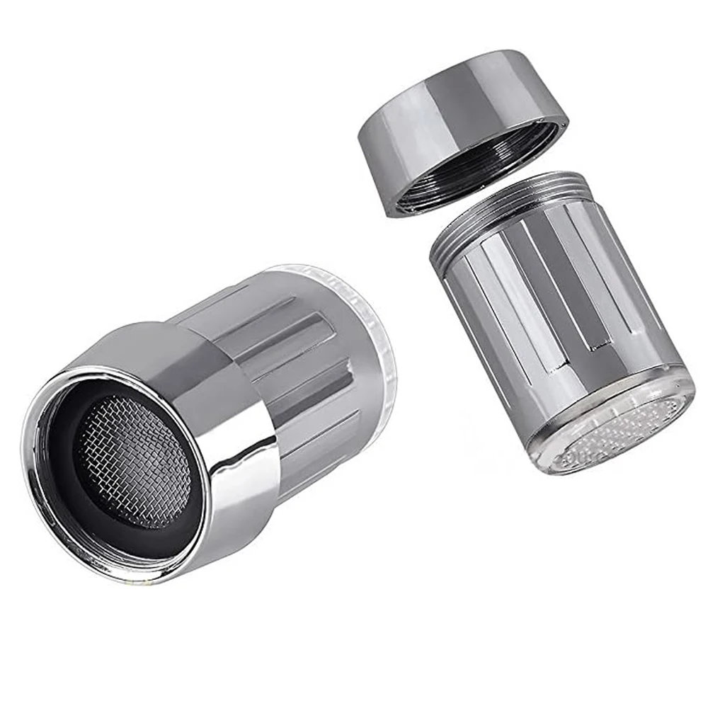 1-4PCS 7-Color Change Automatically LED Faucet Head Glow Water Saving Stream Light Faucet Aerator Tap Nozzle for Kitchen Bath - Image 4
