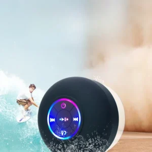 HOMEFISH 2025 New bathroom waterproof wireless LED suction Cup Mini Bluetooth speaker Portable outdoor sports stereo speakers
