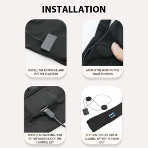 Yoga Hairbands Wireless Bluetooth Headphones Soft Elastic Sports Headbands Sleeping Music Eye Mask Outdoor Sweatband Earphones