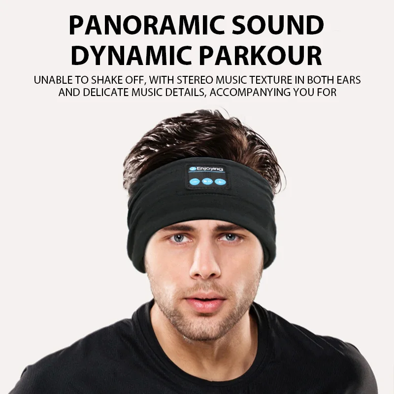 Yoga Hairbands Wireless Bluetooth Headphones Soft Elastic Sports Headbands Sleeping Music Eye Mask Outdoor Sweatband Earphones - Image 2